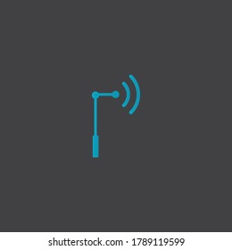 Signal Tower Icon Logo Template Illustration Design