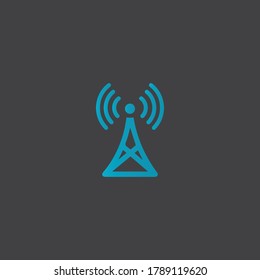 Signal Tower Icon Logo Template Illustration Design