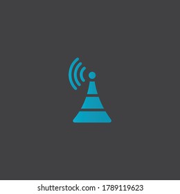 Symbol für Signalturm-Logo Vorlage Illustration Design