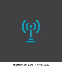 Signal Tower Icon Logo Template Illustration Design