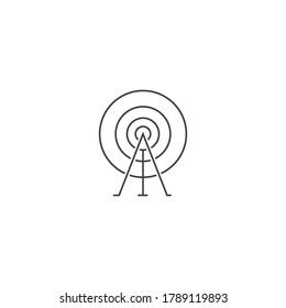 Symbol für Signalturm-Logo Vorlage Illustration Design