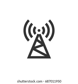 Signal Tower Icon Logo Template Illustration Design. Vector EPS 10.