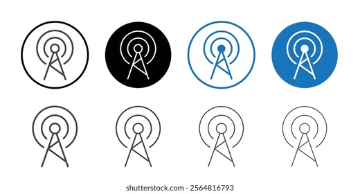 Signal tower icon Thin outline art symbol