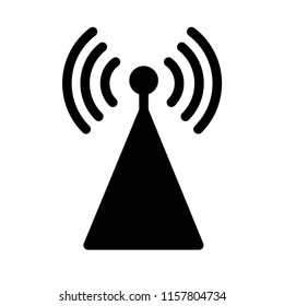 Signal Tower Icon. Transmitter,  Transmission Symbol for Design Elements, Websites, Presentation and Application - Vector.  