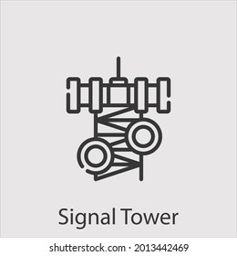 icono de la torre de señal icono vector icono.Acto editable.Signo de estilo lineal para el uso de aplicaciones de diseño web y móviles,logotipo.Ilustración de símbolo.Gráficos vectoriales de píxeles - Vector