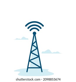 diseño de ilustración de vector de torre de señal