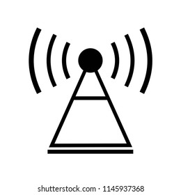 Signal tower symbol icon vector icon. Simple element illustration. Signal tower symbol symbol design. Can be used for web and mobile.