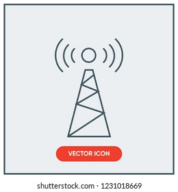 signal tower vector icon
