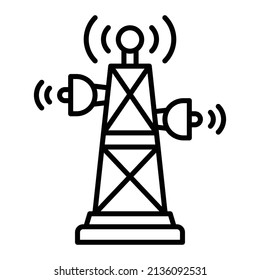 Signal Tower vector icon. Can be used for printing, mobile and web applications.