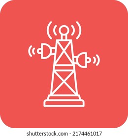 Icono del vector de la torre de señalización. Se puede usar para imprimir, móviles y aplicaciones web.
