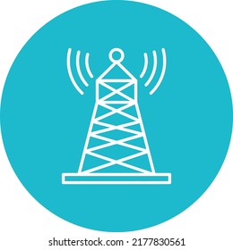 Vektorsymbol des Signalturms. Kann für Druck-, Mobil- und Web-Anwendungen verwendet werden.