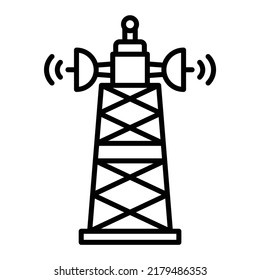 Icono del vector de la torre de señalización. Se puede usar para imprimir, móviles y aplicaciones web.