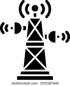 Signal Tower vector icon. Can be used for printing, mobile and web applications.