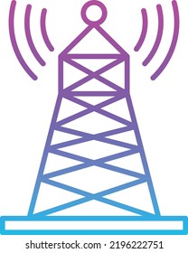 Signal Tower vector icon. Can be used for printing, mobile and web applications.