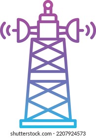 Icono del vector de la torre de señalización. Se puede usar para imprimir, móviles y aplicaciones web.