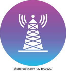 Signal Tower vector icon. Can be used for printing, mobile and web applications.