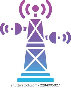 Signal Tower vector icon. Can be used for printing, mobile and web applications.