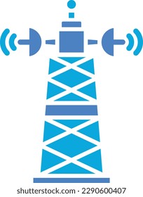 Signal Tower vector icon. Can be used for printing, mobile and web applications.