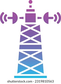 Signal Tower vector icon. Can be used for printing, mobile and web applications.