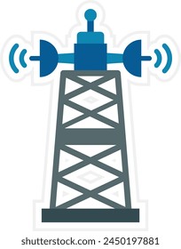 Signal Tower vector icon. Can be used for printing, mobile and web applications.