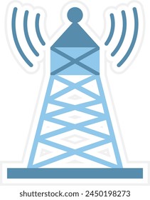 Signal Tower vector icon. Can be used for printing, mobile and web applications.