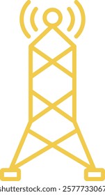 Signal Tower vector icon. Can be used for printing, mobile and web applications.