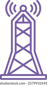 Signal Tower vector icon. Can be used for printing, mobile and web applications.