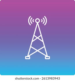 Signal Tower vector icon. Can be used for printing, mobile and web applications.