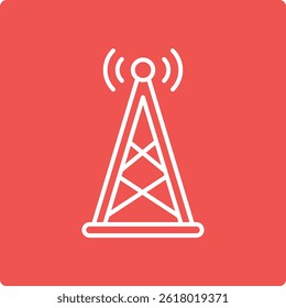Signal Tower vector icon. Can be used for printing, mobile and web applications.