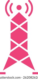 Signal Tower vector icon. Can be used for printing, mobile and web applications.