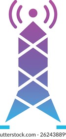 Ícone de vetor da Torre de Sinal. Pode ser usado para impressão, aplicativos móveis e da Web.