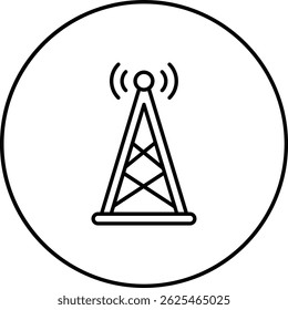Ícone de vetor da Torre de Sinal. Pode ser usado para impressão, aplicativos móveis e da Web.