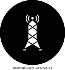 Ícone de vetor da Torre de Sinal. Pode ser usado para impressão, aplicativos móveis e da Web.
