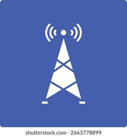 Signal Tower vector icon. Can be used for printing, mobile and web applications.