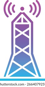 Icono de Vector de la torre de señal. Se puede utilizar para aplicaciones de impresión, móviles y de Web.