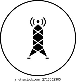 Icono de Vector de la torre de señal. Se puede utilizar para aplicaciones de impresión, móviles y de Web.