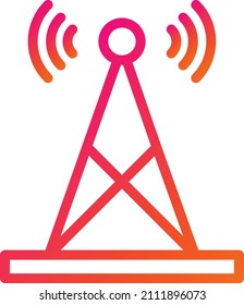 Ilustración de diseño de iconos del vector de la torre de señal