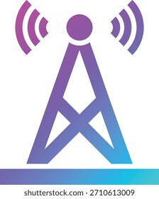 Ilustração de design de ícone de vetor da torre de sinal