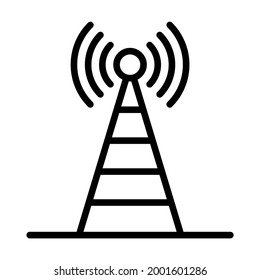 signal tower vector line Icon-  Modern style high quality vector illustration.
