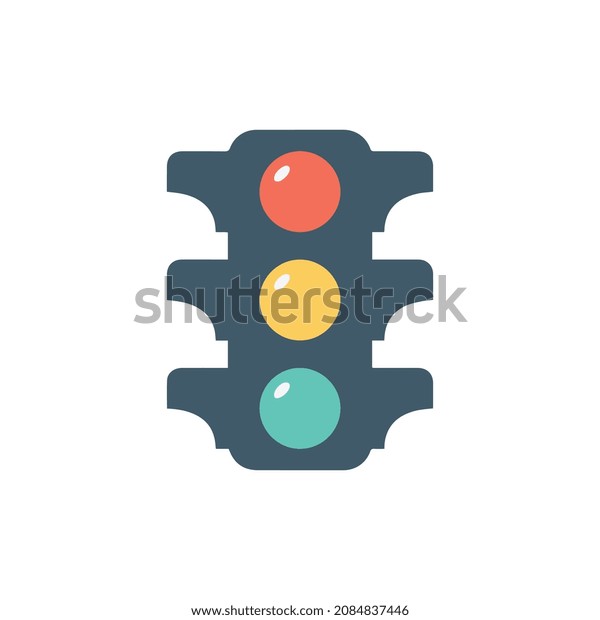 Signal\
traffic light on road, stoplight. Direction, control, regulation\
transport and pedestrian. Vector\
illustration