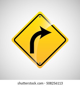 Signal Traffic Yellow Icon Graphic Vector Illustration Eps 10