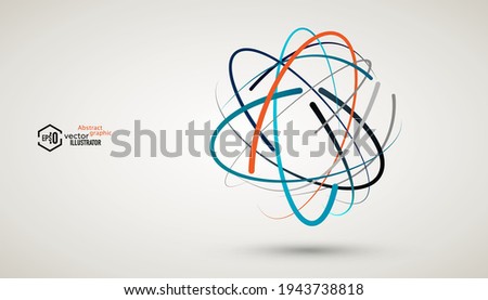 The signal trajectories of science and technology. Abstract vector background.