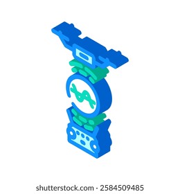 signal transmission aerial vehicle isometric icon vector. signal transmission aerial vehicle sign. isolated symbol illustration