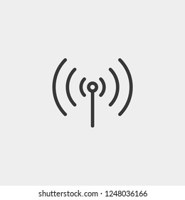 Signal transmission icon isolated on background. Wireless connection symbol modern, simple, vector, icon for website design, mobile app, ui. Vector Illustration