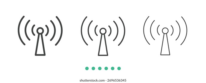 Ícone Transmissor de Sinal. Vetor de ícone de linha fina