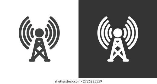 Symbol "Signalsender-Tower". Symbol für durchgezogene Glyphenserie