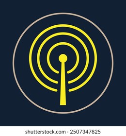 Signal trendy icon smooth abstract vector illustration colorful artwork beautiful design.eps