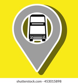 signal of two floor bus isolated icon design, vector illustration  graphic 