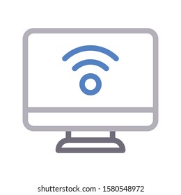 signal vector color line icon 