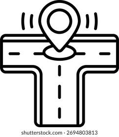 Signal vector design in modern style, satellite navigation and location connectivity concept, digital tracking illustration. Line Icon